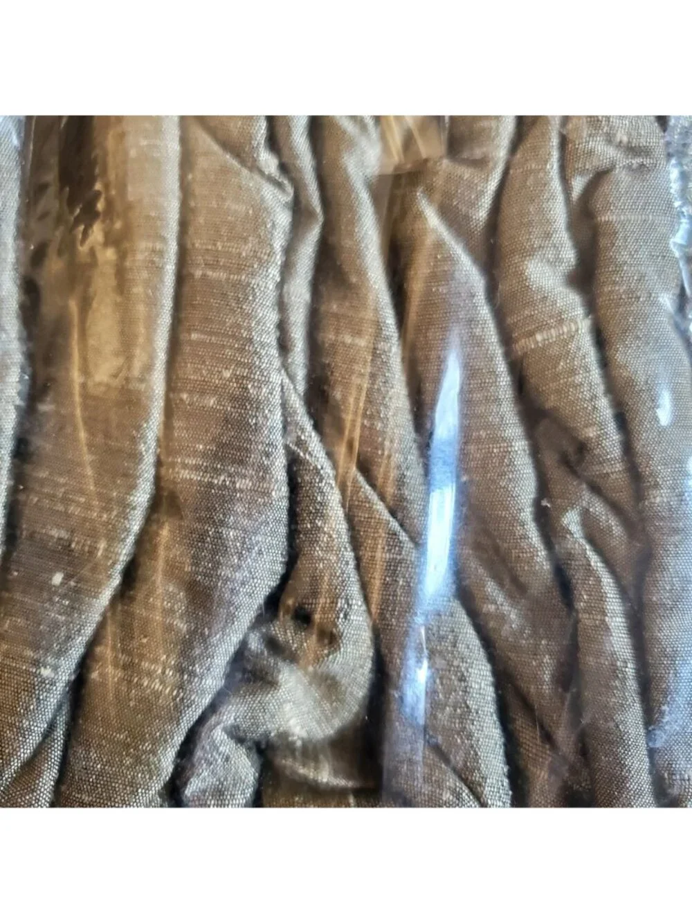 NIP Nobility raw silk blend F/Q duvet cover 92x95 Deep sage-olive green luxury.